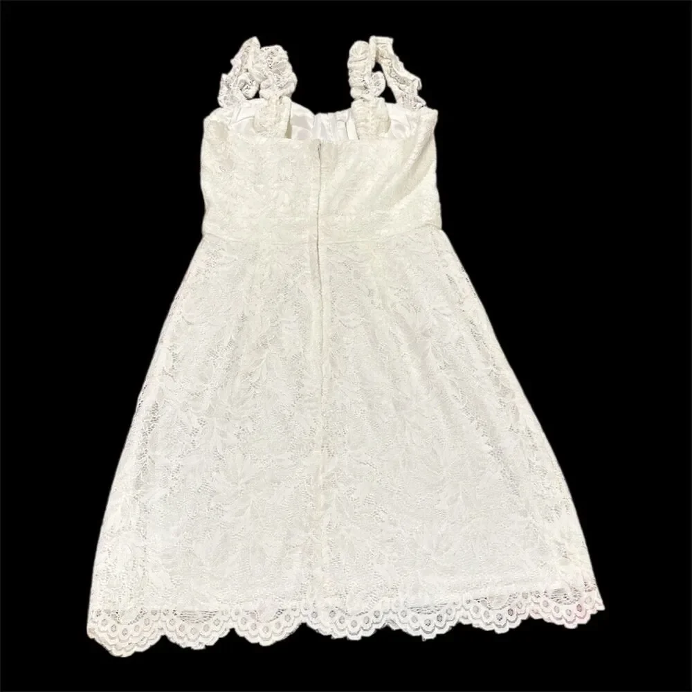 NWT Guess Small Women's White Christel Lace Bodycon Mini Dress‎ MSRP $148